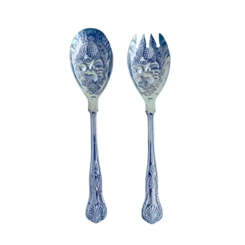 Vtg Silver Plated Fruit Salad Serving Fork Spoon FB Rogers Italy
